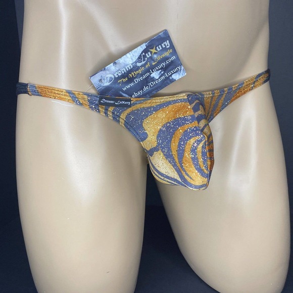 Dream-Luxury Tanga METALLIC Tiger Print Rio Back Low Rise Bikini